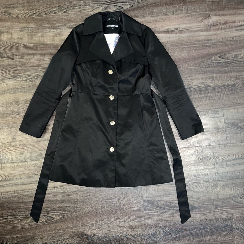 Karl‎ Lagerfield Black Trench Coat